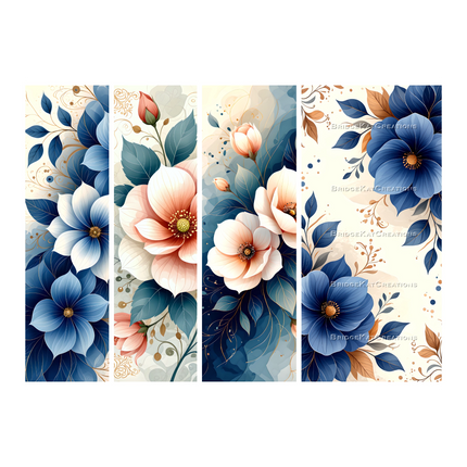 4 x 9:19 Floral 4K Phone Wallpapers Bundle 001