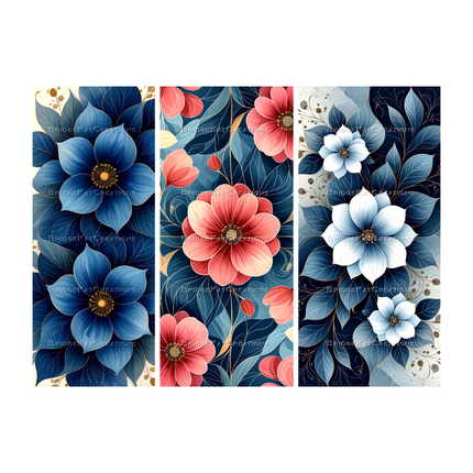 3 x 9:19 Floral 4K Phone Wallpapers Bundle 002