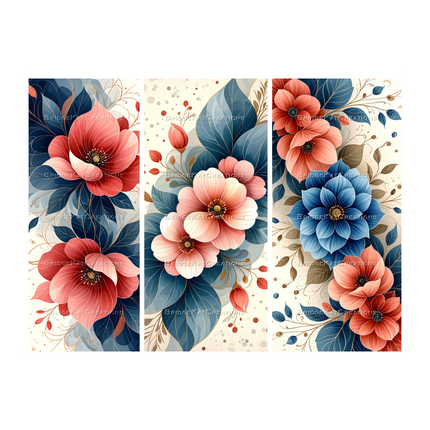 3 x 9:19 Floral 4K Phone Wallpapers Bundle 003