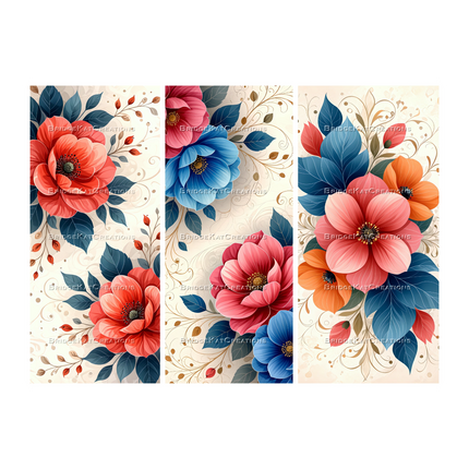 3 x 9:19 Floral 4K Phone Wallpapers Bundle 004