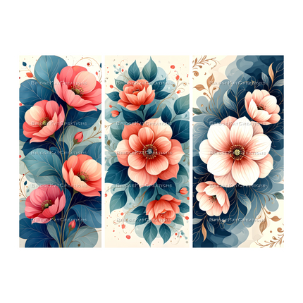 3 x 9:19 Floral 4K Phone Wallpapers Bundle 005