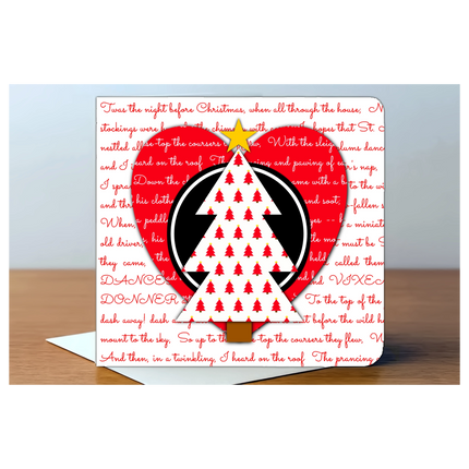 1cm Red Christmas Trees on A4 Paper: Digital Download