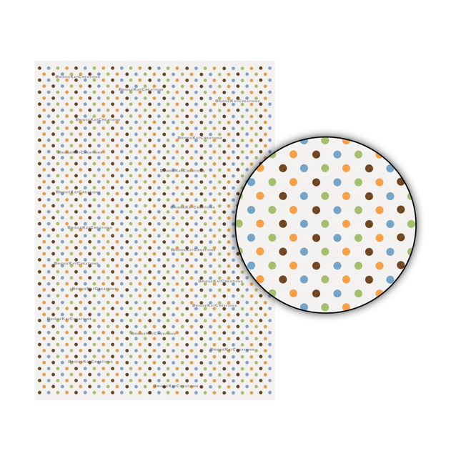 3mm Multicolour Dots on A4 Paper: Digital Download