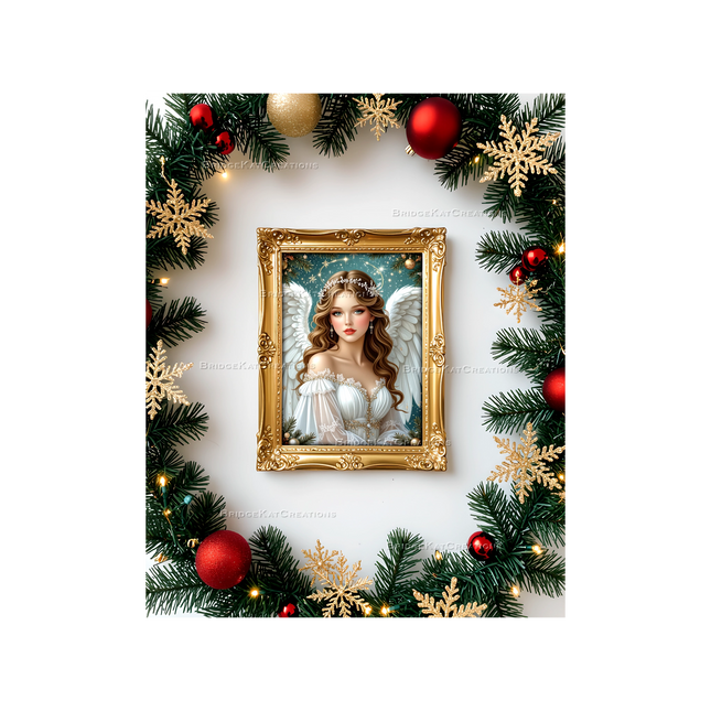 8 x 10" Christmas Angel Digital Photo Image Picture 001