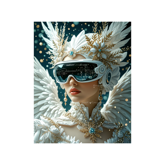 8 x 10" Christmas Angel Digital Photo Image Picture 002