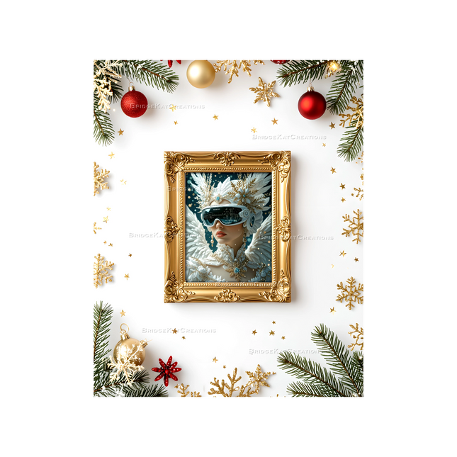 8 x 10" Christmas Angel Digital Photo Image Picture 002