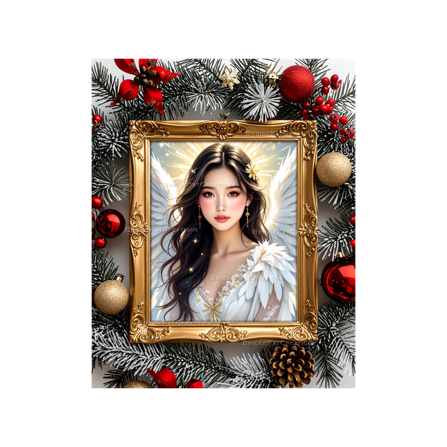 8 x 10" Christmas Angel Digital Photo Image Picture 004