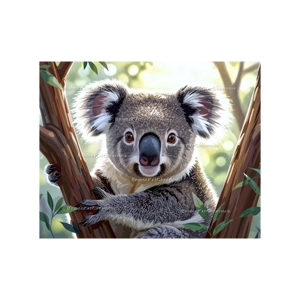 8 x 10" Koala Bear in a Tree Image: Digital Download