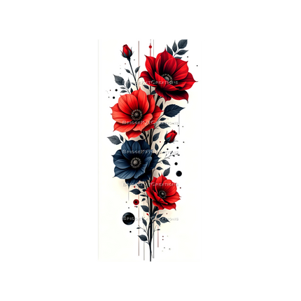 3 x 9:19 Floral 4K Phone Wallpapers 002-B2