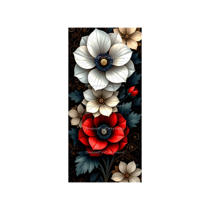 3 x 9:19 Floral 4K Phone Wallpapers 002-B4