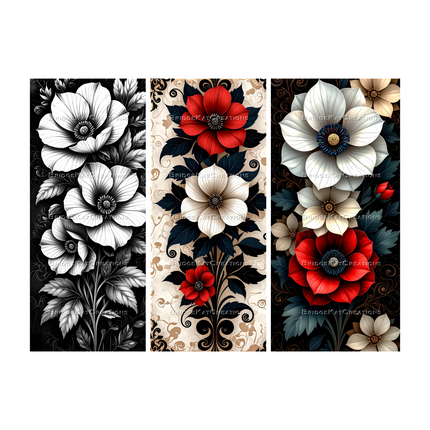 3 x 9:19 Floral 4K Phone Wallpapers 002-B4