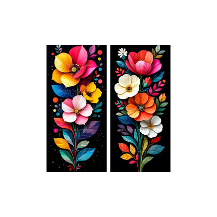 Colourful Flowers 4K Phone Wallpaper Bundle 2 x 9:19