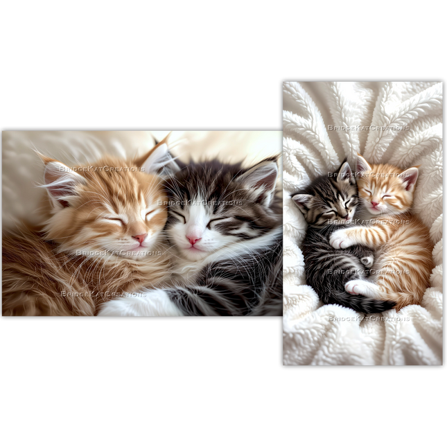 Dreamy Kittens 4K Phone and Desktop Wallpaper Combination Bundle 9:16 and 16:9 3
