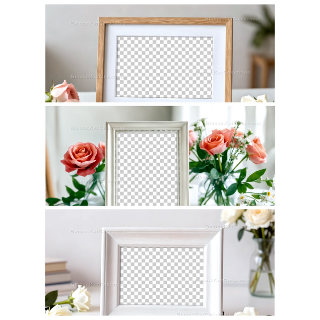 3 x 16:9 Transparent Frame 4K Desktop Wallpaper Bundle 1