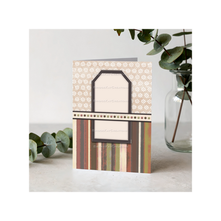 2 x A6 Print-Trim-Fold Earthy Neutral Blank All Occasion Card Templates