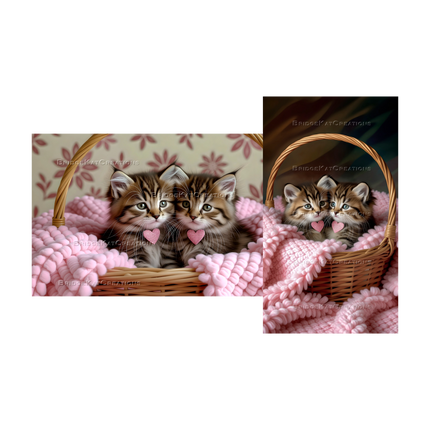 Cute Kittens 4K Phone & Desktop Wallpaper Bundle 9:16 & 16:9
