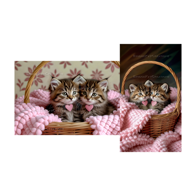 Cute Kittens 4K Phone & Desktop Wallpaper Bundle 9:16 & 16:9