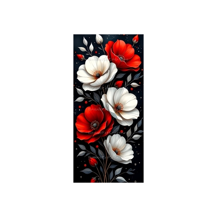 Red & White Flowers 4K Phone Wallpaper Bundle 3 x 9:19