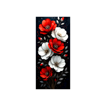 Red & White Flowers 4K Phone Wallpaper Bundle 3 x 9:19